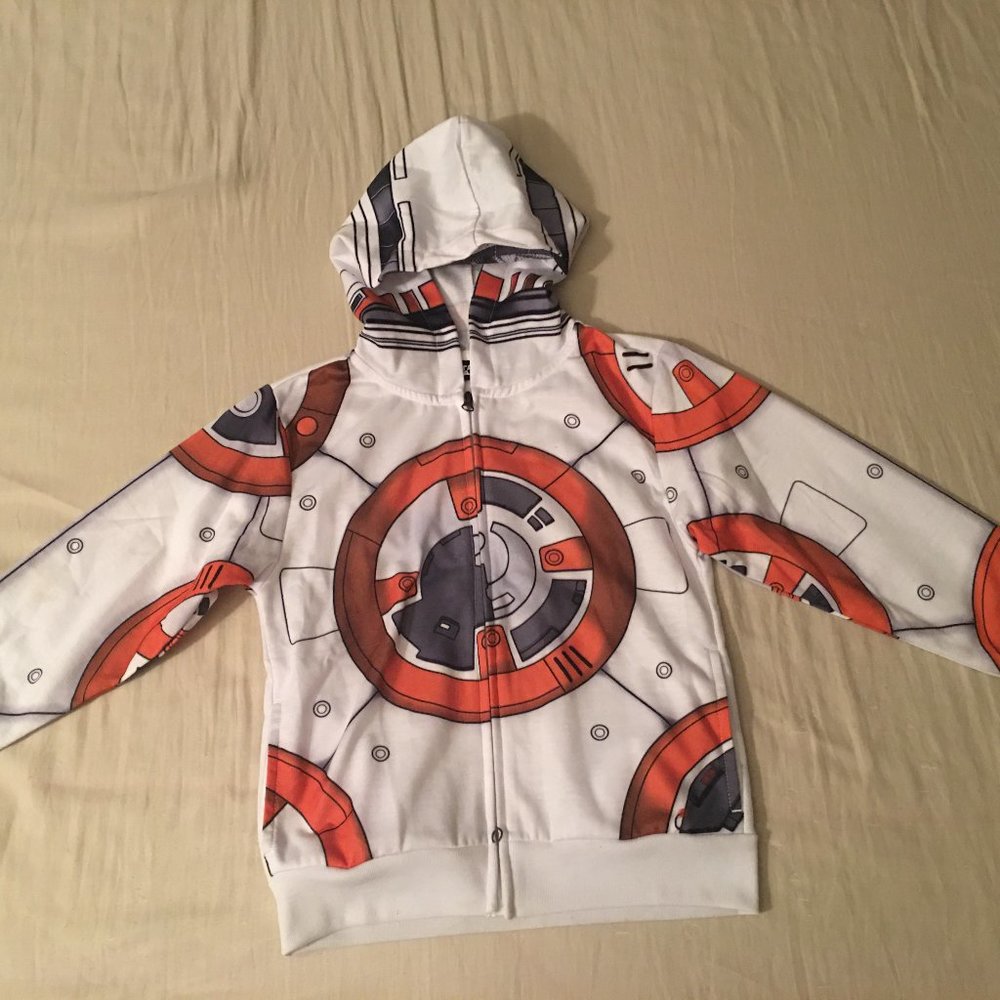 BB8,Star Wars,Disney,Zip Up Hoodie,Boys,Girls